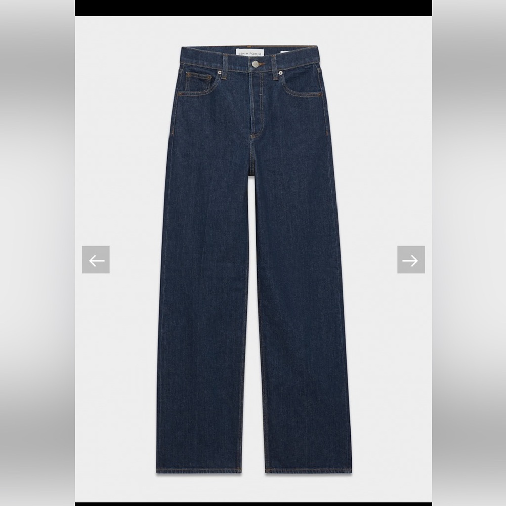 Aritzia Denim Forum Blue Straight Jeans Classic Style